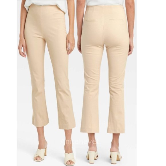 A New Day Super-High Rise Slim Fit Cropped Kick Flare Pull-On Pants - Picture 1 of 3